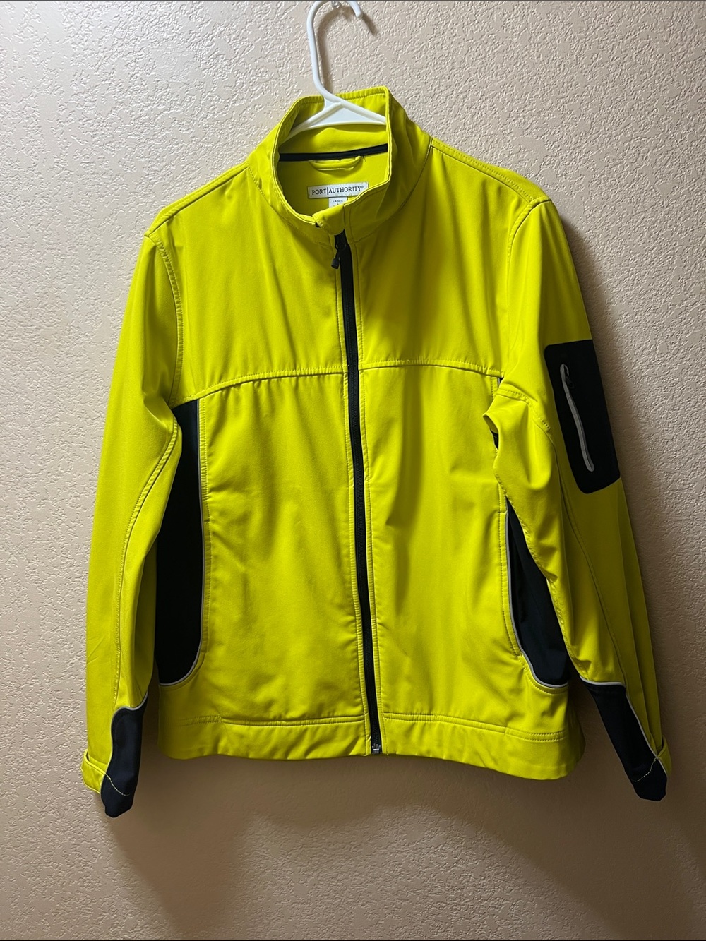Port Authority women’s High-Visibility Yellow and Black Softshell Jacket
